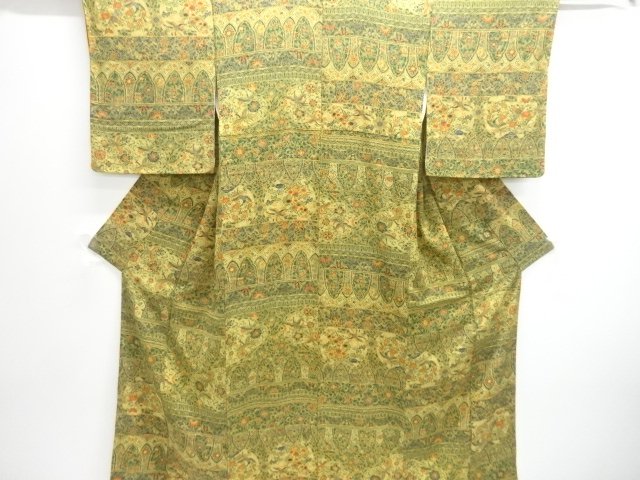 JAPANESE KIMONO / FLOWERS / BIRDS KIMONO FOR SUMMER PATTERN KOMON